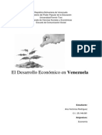 Ensayo Sobre El Desarrollo Económico en Venezuela