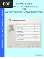 Download Install Guide MS Exchange Server 2007 on Windows Server 2008 Active Directory v11 by Kefa Rabah SN24583721 doc pdf