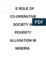 The Role of Cooperative Society in Poverty Reduction