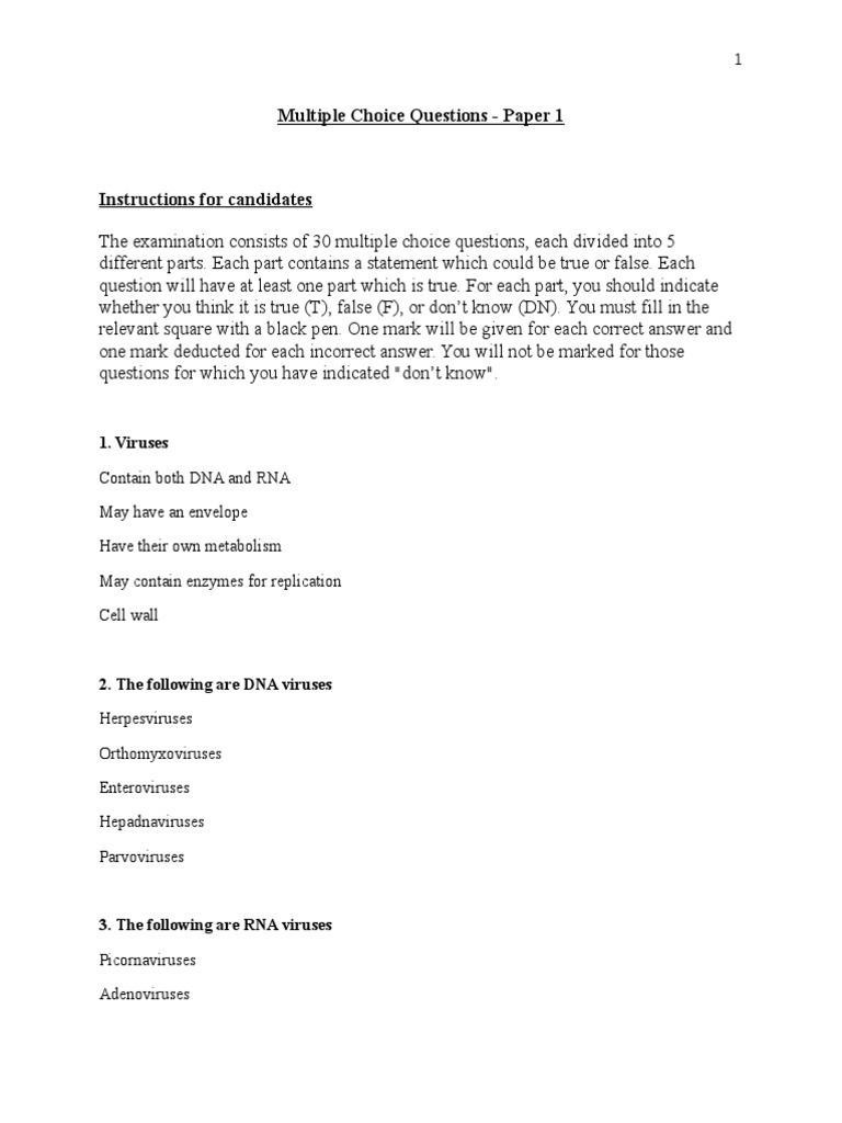 Virology Mcq 1 Pdf Virus Hepatitis