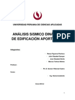 Informe Sobre Analsis Sismico de Edificios Aporticados