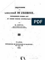 Fétis - Esquisse D'histoire de L'harmonie