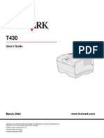 Manual Lexmark T430 PDF