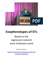 Exophenotypes of ETs by Barbara Lamb