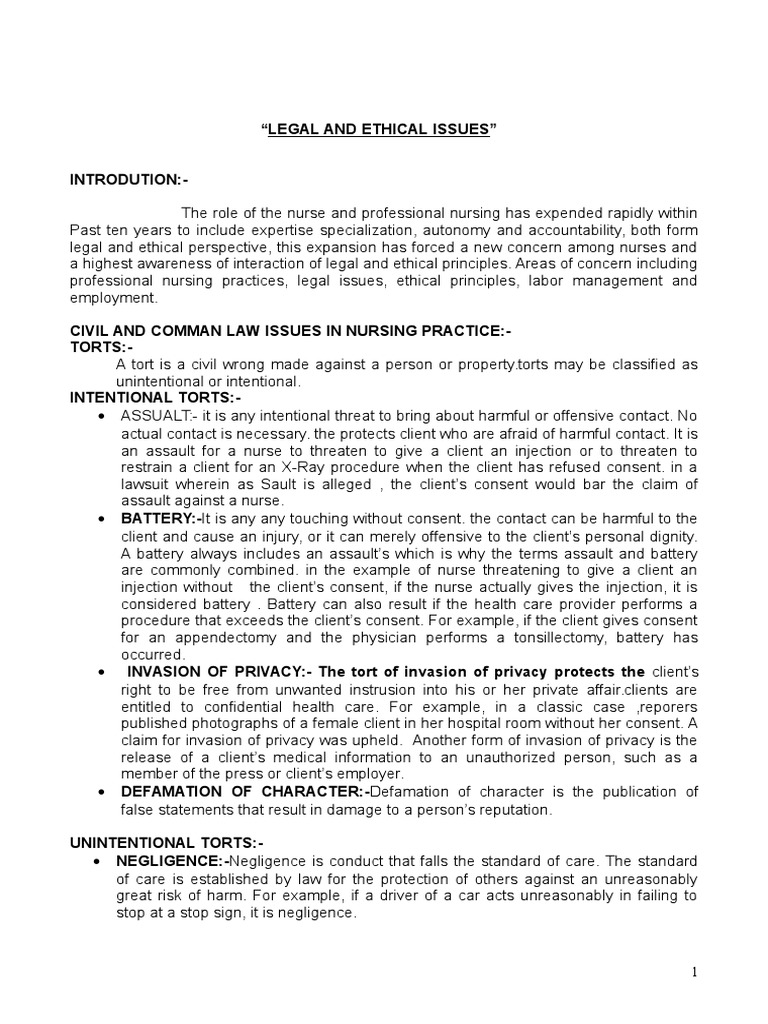 ETHICAL AND LEGAL ISSUES IN HEALTHCARE PDF NOTES intelligence overview