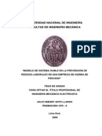 Modelo de Sistemas Viables en La Prevención de Riesgos Laborales en Una Empresa de Harina de Pescado