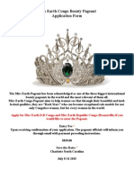Miss Earth Congo 2015 Application!