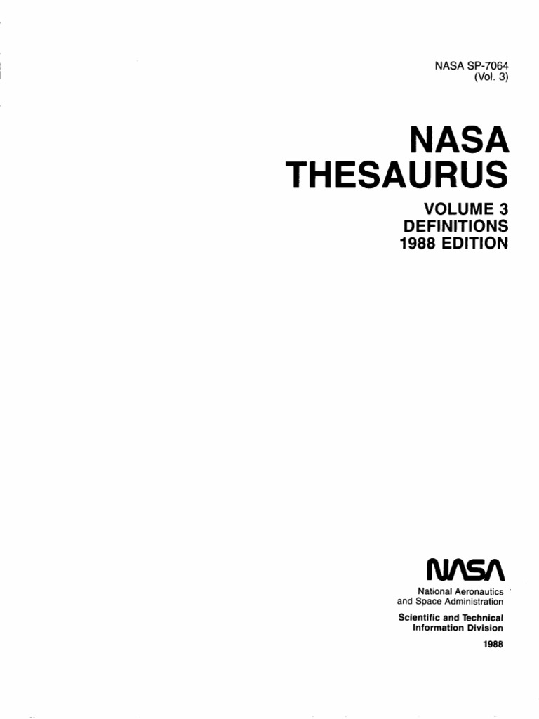 NASA Thesaurus Volume 3 Definitions PDF Absorption