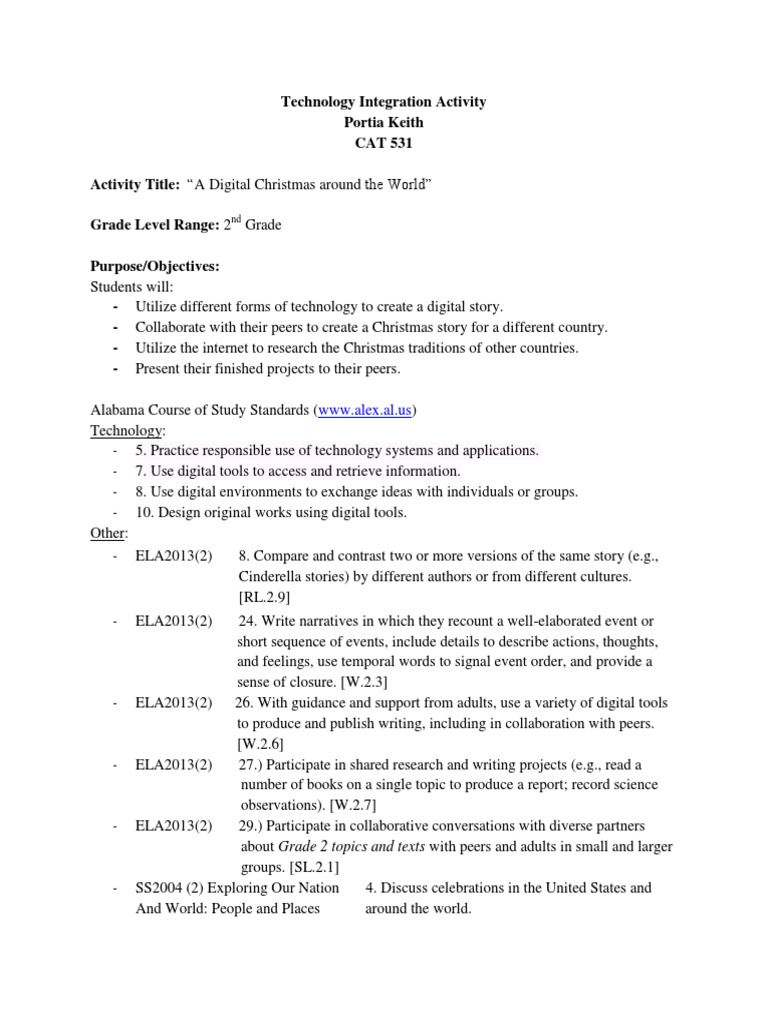 Cat 531 Technology Integration Activity | PDF | Learning | Creativity