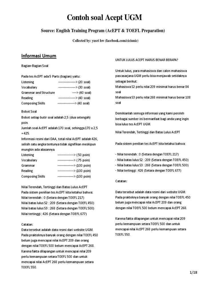 Latihan Soal Listening