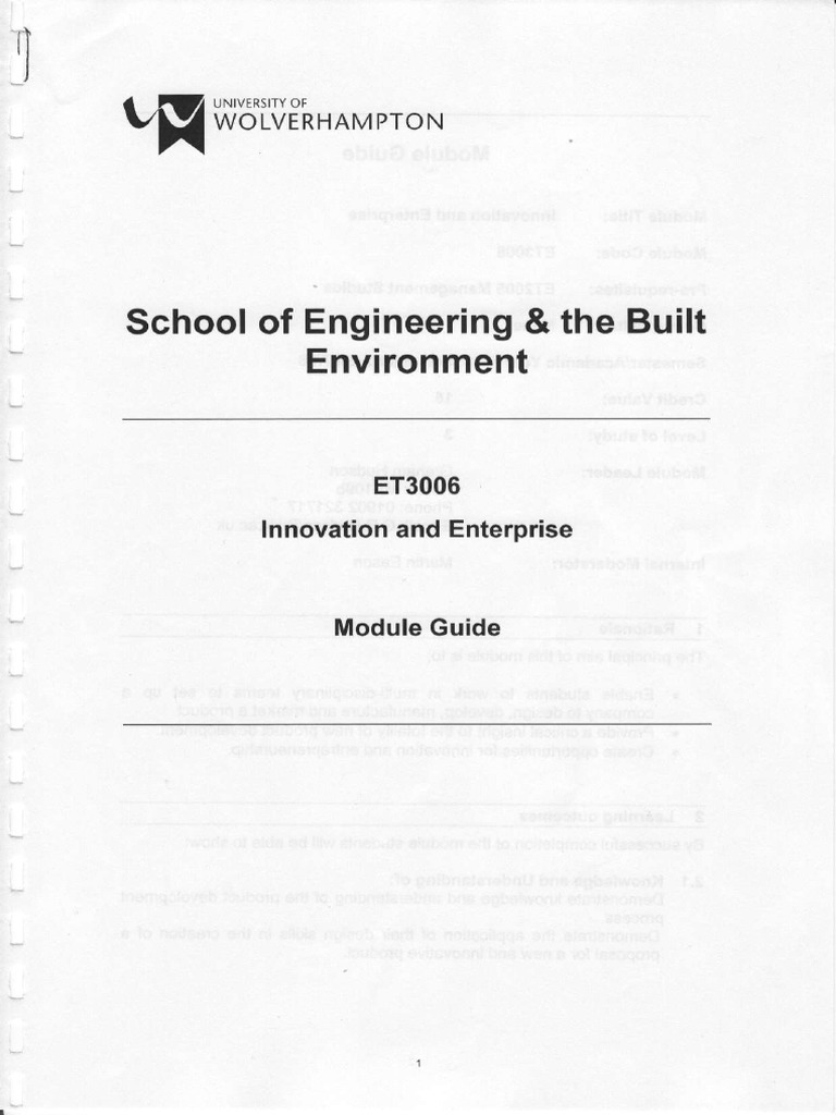 Engineering Innovation Module | PDF | Innovation | Sustainability