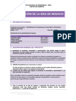 Formulación de La Idea de Negocio 