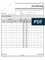 Company Name Label Control Record: Sop # Section I: Work Order Information