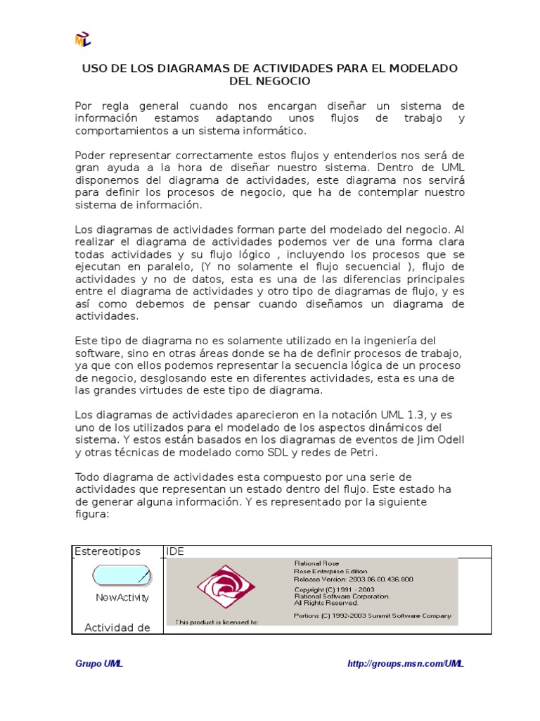 Diagrama de Actividades y Swinlines | PDF | Lenguaje de modelado ...