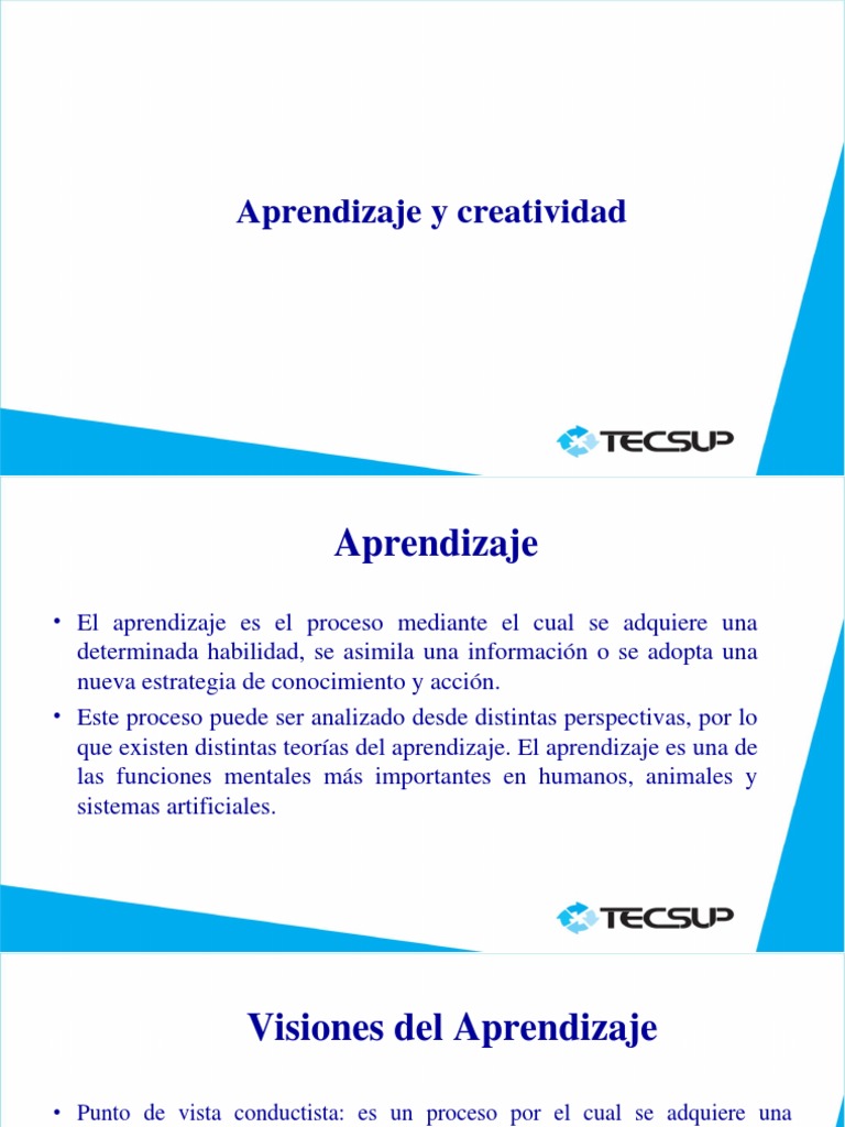 Aprendizaje y Creatividad | PDF | Creatividad | Aprendizaje