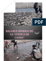 Balance Hidrico Cuenca Casma - Chavi