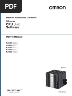 OMRON NJ CPU Unit Sofware User Manual