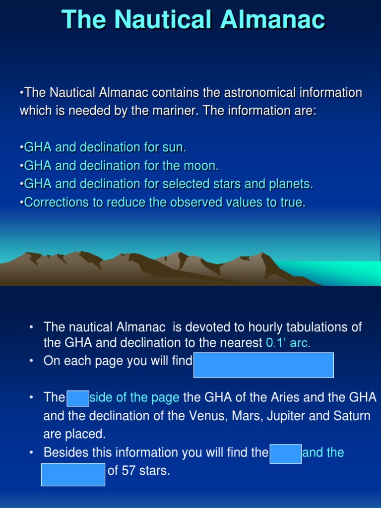 (C) the Nautical Almanac Twilight Astronomy