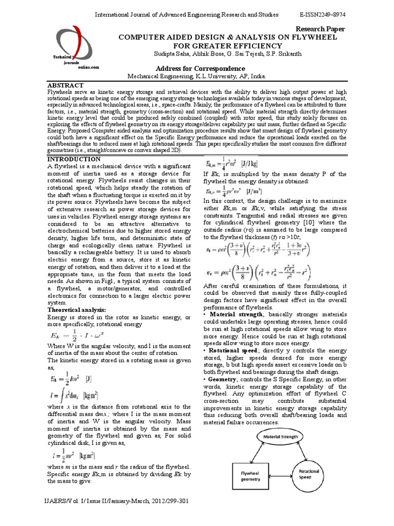 Design of Flywheel Rotors | PDF | Strength Of Materials | Energy Storage