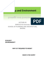 Lecture 1 Ecology and Environment- Introduction and Quiz.