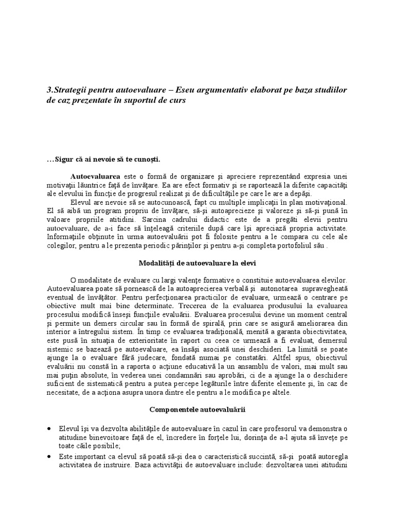 AUTOEVALUAREA | PDF