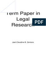 Term Paper in Legal Research
