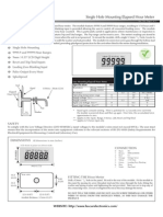 Single Hole Mounting Elapsed Hour Meter