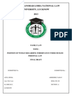 Position of Woman Under Personal Law