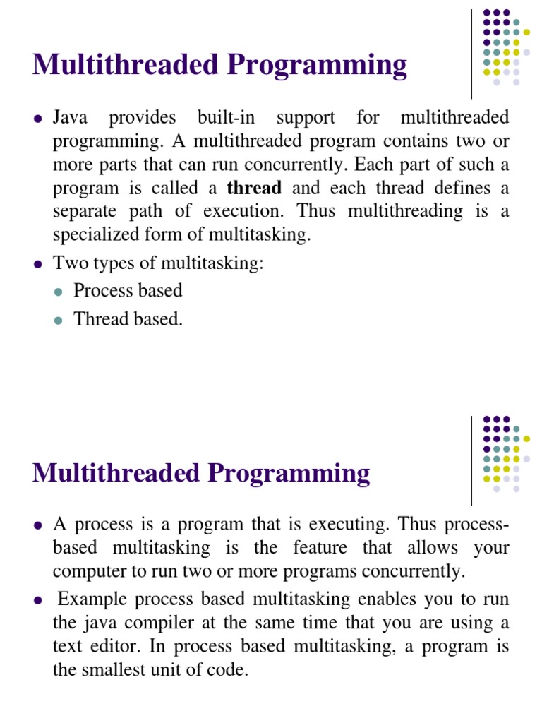 Java Multithreaded Programming Guide | PDF | Process (Computing ...