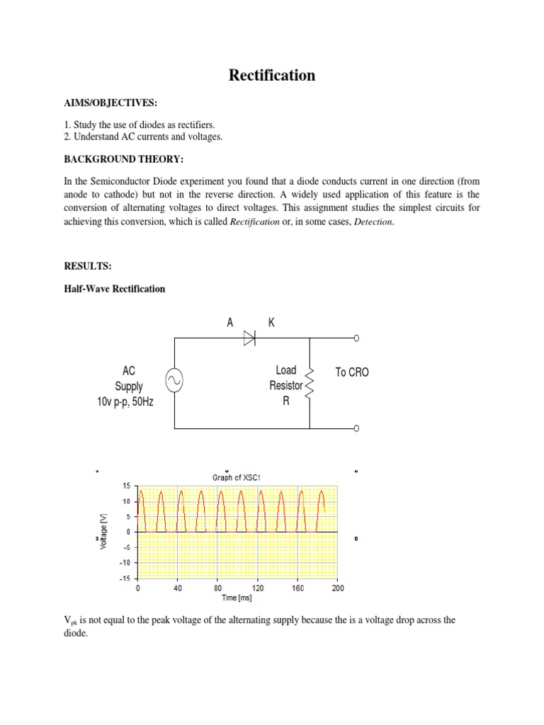 Diode Rectification Techniques in Physics | PDF | Teaching Methods ...