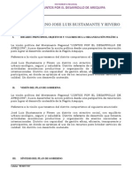 Plan de Gobierno Jose Luis Bustamante y Rivero