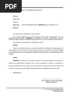 CARTA DE PRESENTACIÓN SERVICIOS PROFESIONALES 