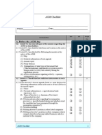 AGM Checklist