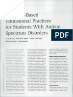 AUTISM - Research Based Educational Practice 