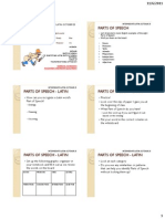 Do Now Parts of Speech: Intermediate Latin, October 25