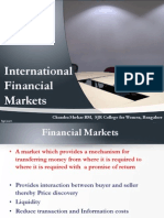 International Financial Markets: Chandra Shekar BM, SJR College For Women, Bangalore