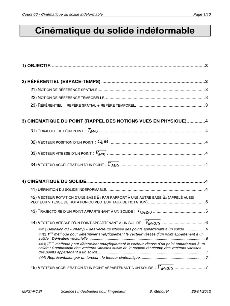 Roulement sans glissement en cinématique PDF Mouvement de rotation — free download