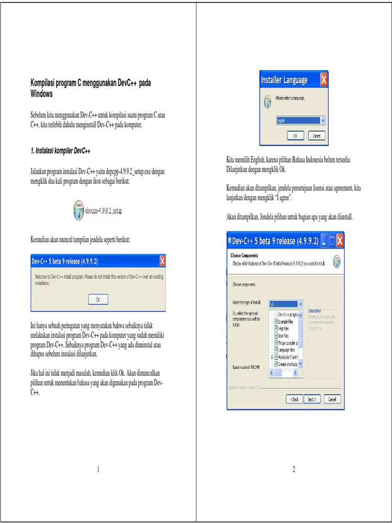 kompilasi-Dev-C | PDF | Komputer | Teknologi & Rekayasa