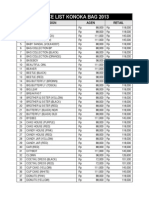 Price List Konoka Bag 2013