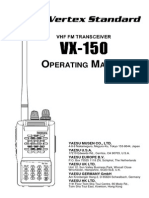 Yaesu VX 150 Operating Manual
