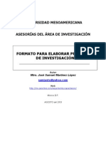 Formato de Elaborar Un Proyecto en PDF