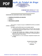Co n.Âº 110 Futebol 7_campeonato Distrital de Infantis_programa de Jogos