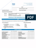 Checklist Perioperative Nurse 2011