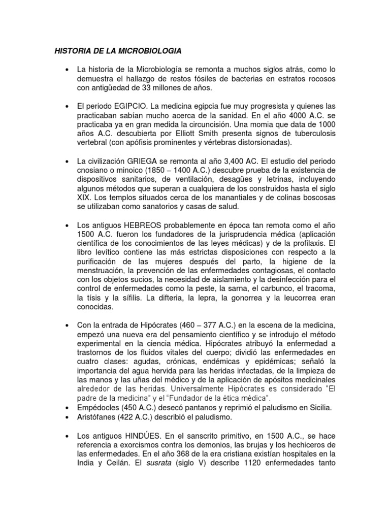 Historia de la Microbiología hasta 2020 | PDF | Luis Pasteur | Ántrax