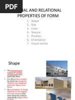 Visual and Relational Properties of Form