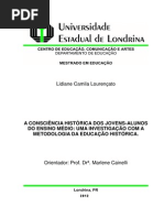 A Consciência Histórica Dos Jovens-Alunos