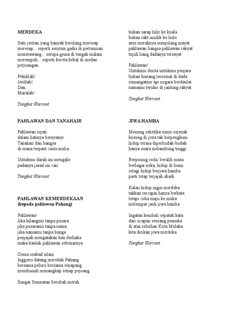 Koleksi Sajak Dan Puisi Keamanan Pdf