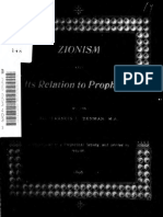 Zionism and Its Relation To Prophecy (1898)