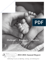 Defend Restore Shelter: 2013-2014 Annual Report