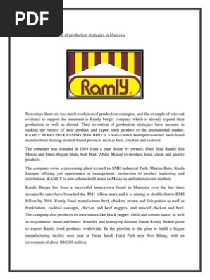 Ramly Burger Pdf Foods Business